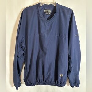 FootJoy Golf Windshirt Pullover V-Neck Blue Men's Size Medium